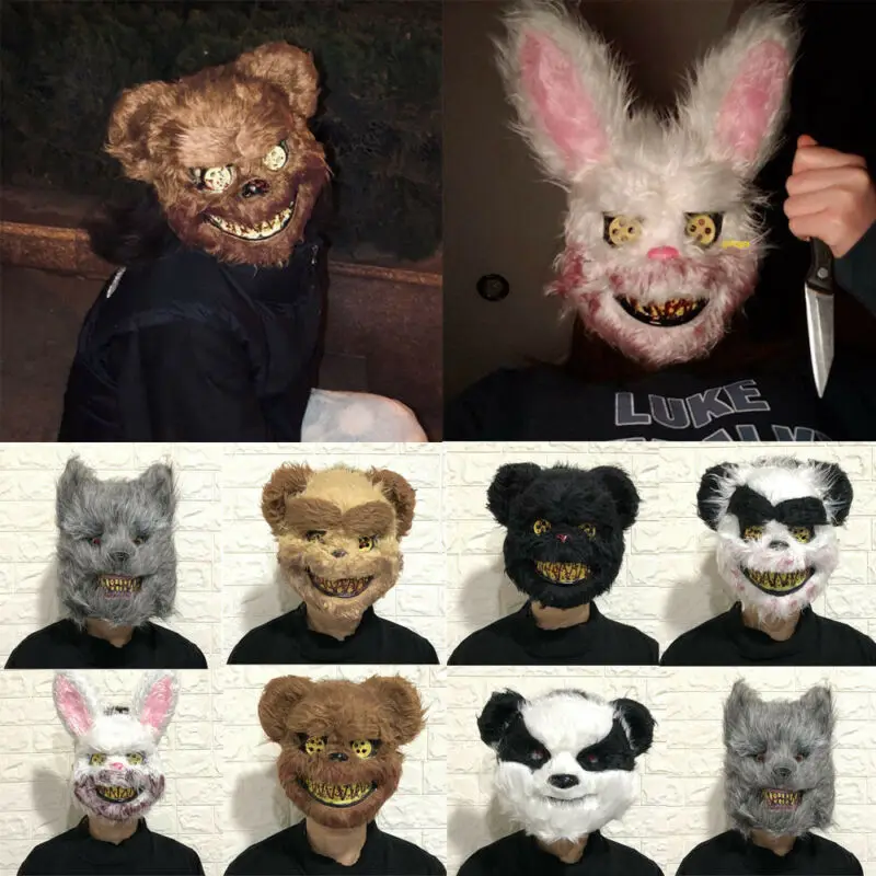 

Halloween Scary Bloody Animal Face Pattern Mask Costume Horror Latex Mask Adult
