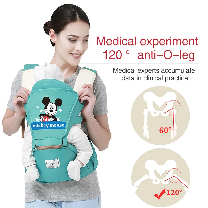 Disney Ergonomic Baby Carrier Backpack Infant Sling Toddler Waist Wrap Carrier Baby Holder Kangaroo Hipsit Minnie newborns 360