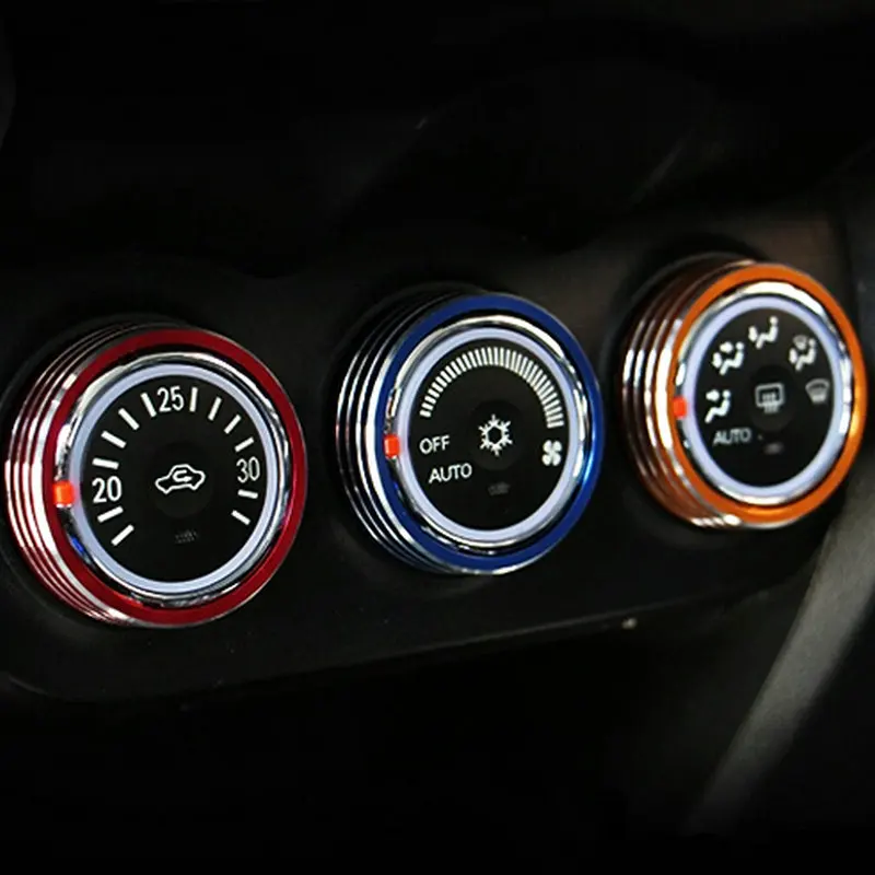 Car aluminum Air Conditioning Switch AC Knob heat control decoration frame trim ring for ASX | Автомобили и мотоциклы