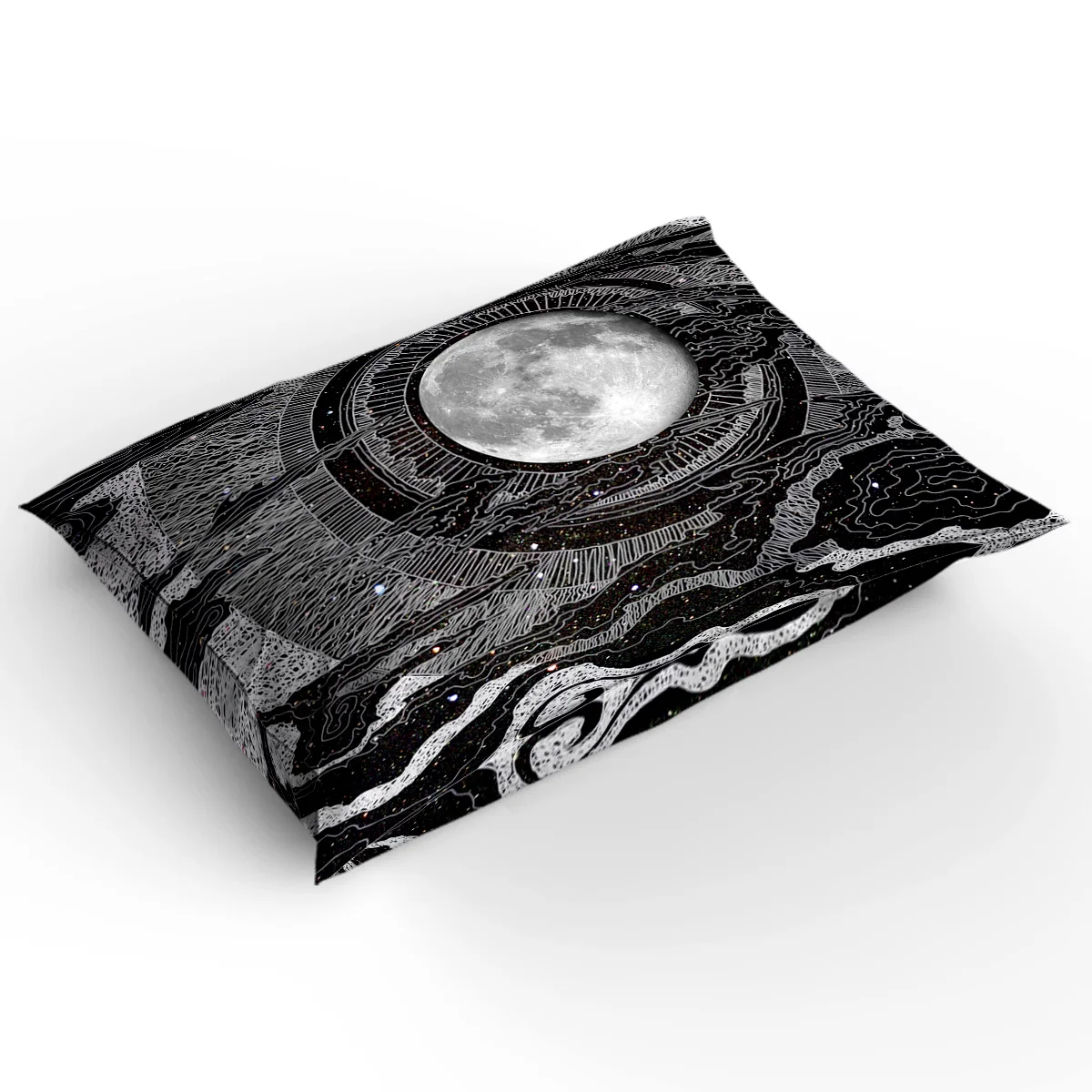 Dark Moon Glow Duvet Cover Set Art Design Planet Collection of 3/4pcs Bedding Set Bed Sheet Pillowcases Cover Set