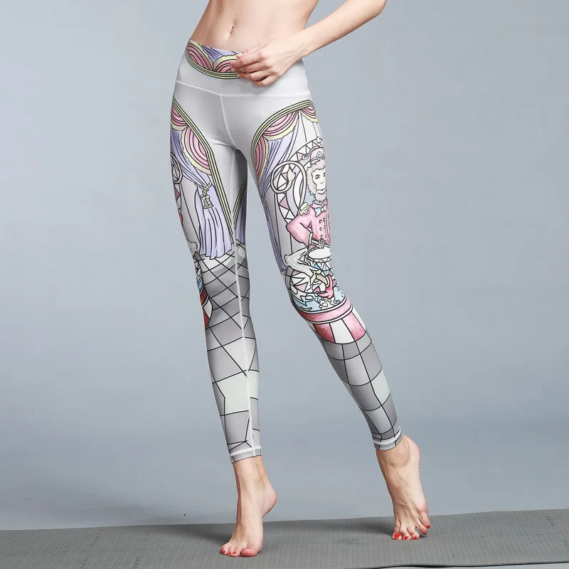 JVNENGPOPO Circus Monkeys Printed Leggings Women Slimming