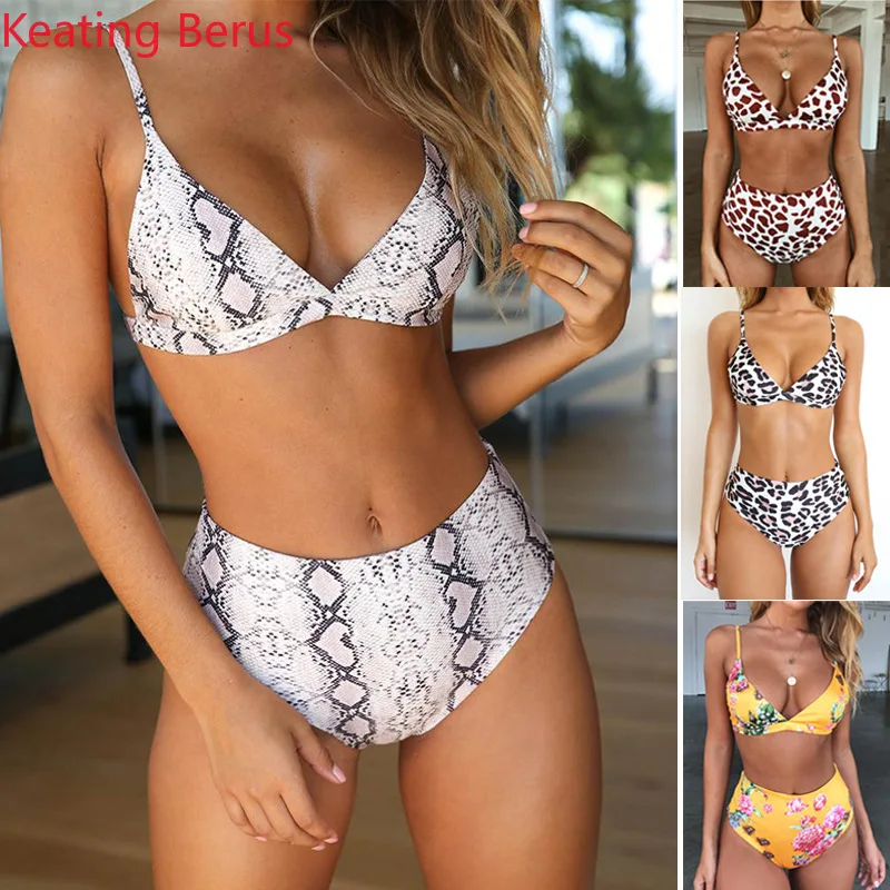

Women's Sexy Snake Leopard Swimsuit Indoor Beach Bikini Sexy Triangle Swimwear Women Swimwear Vacation Surfing Sexy 0619