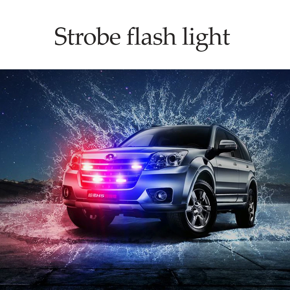 DC 12V 4x6 Led светодиодная вспышка для автомобиля мотоцикла стробоскопическая