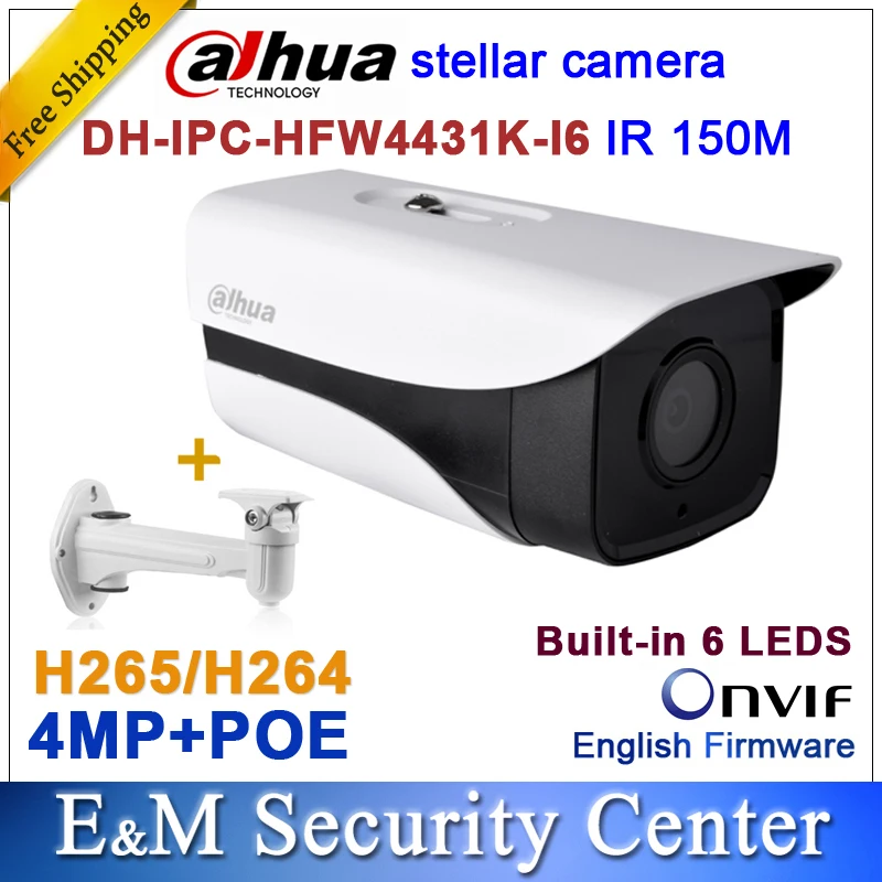bilder für Original Dahua stellar kamera 4MP DH-IPC-HFW4431K-I6 Netzwerk IP IR Gewehrkugel H265 H264 CCTV POE IPC-HFW4431K-I6 mit halterung bilder für Original Dahua stellar kamera 4MP DH-IPC-HFW4431K-I6 Netzwerk IP IR Gewehrkugel H265 H264 CCTV POE IPC-HFW4431K-I6 mit halterung