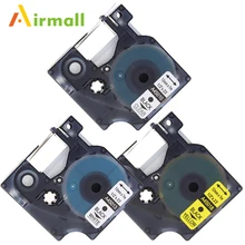 Airmall 3 упак./лот Совместимость DYMO D1 ленты этикетки 12 мм Совместимость DYMO D1 45010 45013 45018