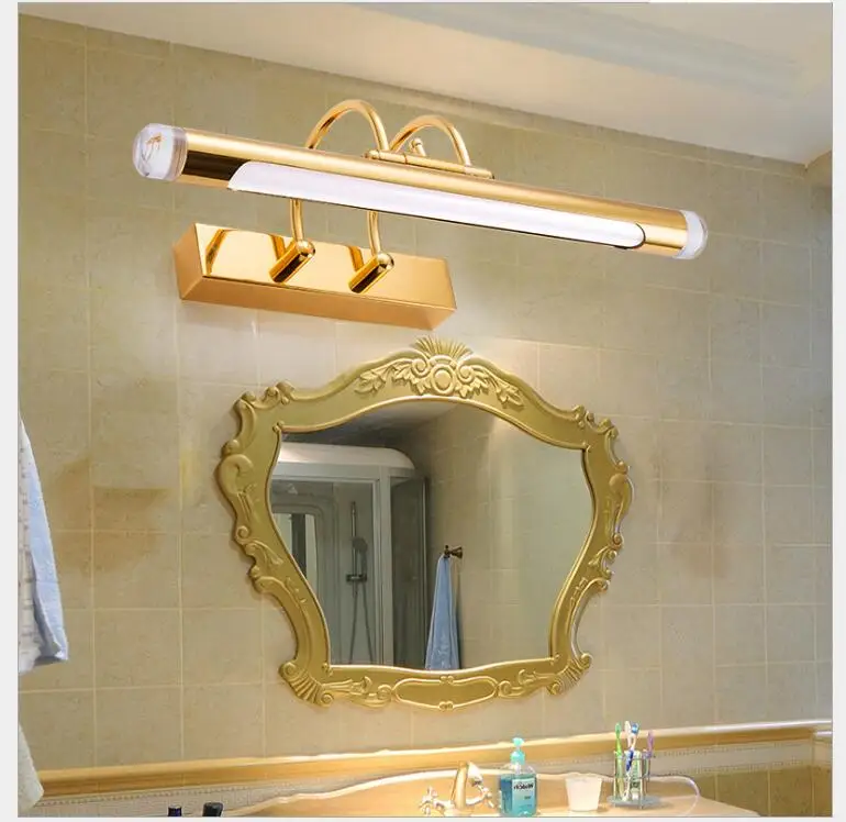 

41CM/54CM/67CM Bathroom Mirror Lamp Waterproof Retro Golden Cabinet Vanity Mirror Lights Led Wall Light Lamp LED Light Wall Lamp