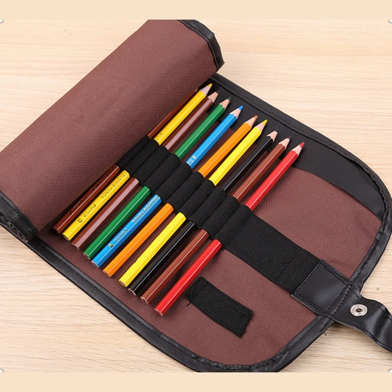 Чехол для карандашей с 36 держателями цветной холщовый чехол девочек и женщин