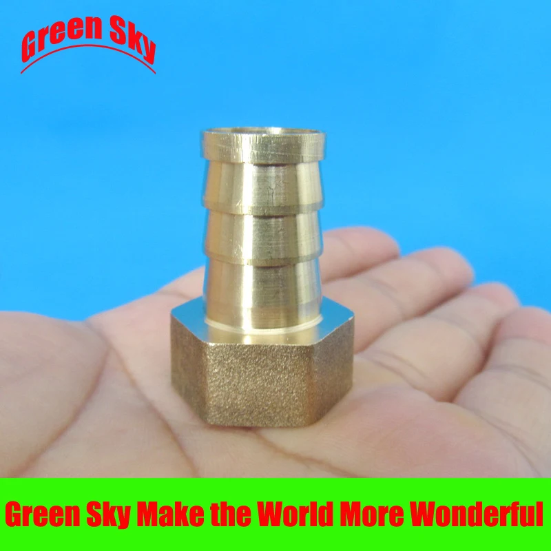 14mm Hose Barb Tail To 1/2"PT BSP Female Thread Straight Barbed Brass Connector Joint copper