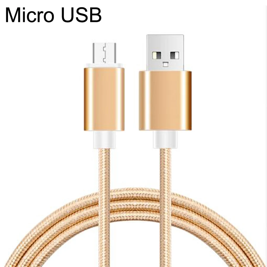 2.4A кабель Micro USB для быстрой зарядки для Xiaomi Redmi Android, Аксессуары для мобильных телефонов, кабель для передачи данных для samsung S7, USB микро провод - Цвет: gold