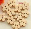 100pcs/lot Size:11mm Flower Shape Wooden Buttons Bulk Button for Children Sewing Accessories,wholesale(SS-442) 1