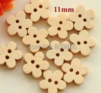 100pcs/lot Size:11mm Flower Shape Wooden Buttons Bulk Button for Children Sewing Accessories,wholesale(SS-442) 1