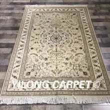 Yilong 4'x6' китайский handknotted персидский стиль шерстяной шелковый ковер украшение для дома ручной крючок шерстяной ковер(WY2106S4x6