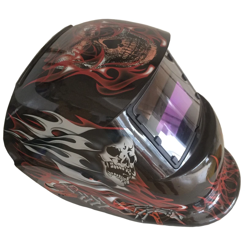 Black Red Flame Skull welding helmet TRQ-HD09-4