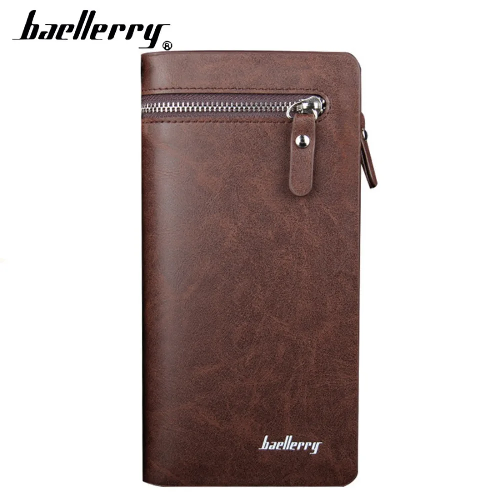 

Baellerry Fashion Clutch Men Wallets Long Wristlet Clutch Bags Top PU Leather High Quality Brand High capacity portemonnee
