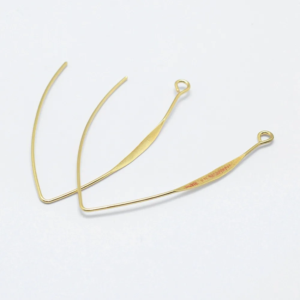 50 pcs Golden Brass Ear Wire Earring Hooks For DIY vintage earrings