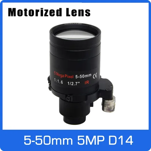 Vista de Longa Distância com Zoom Motorizado e Foco para 1080 Motor Megapixel Varifocal Lente 5-50mm D14 Montagem p – 5mp Ahd Câmera ip 5