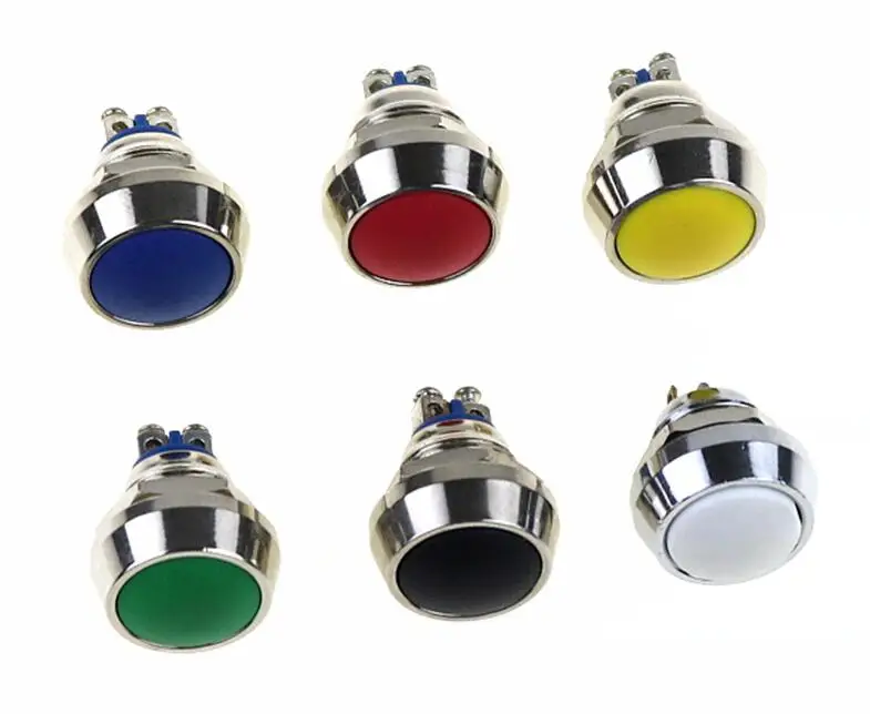 

12mm momentary metal push button switch Colored switches Spherical Stainless Steel Car Modification Horn Doorbell Switch