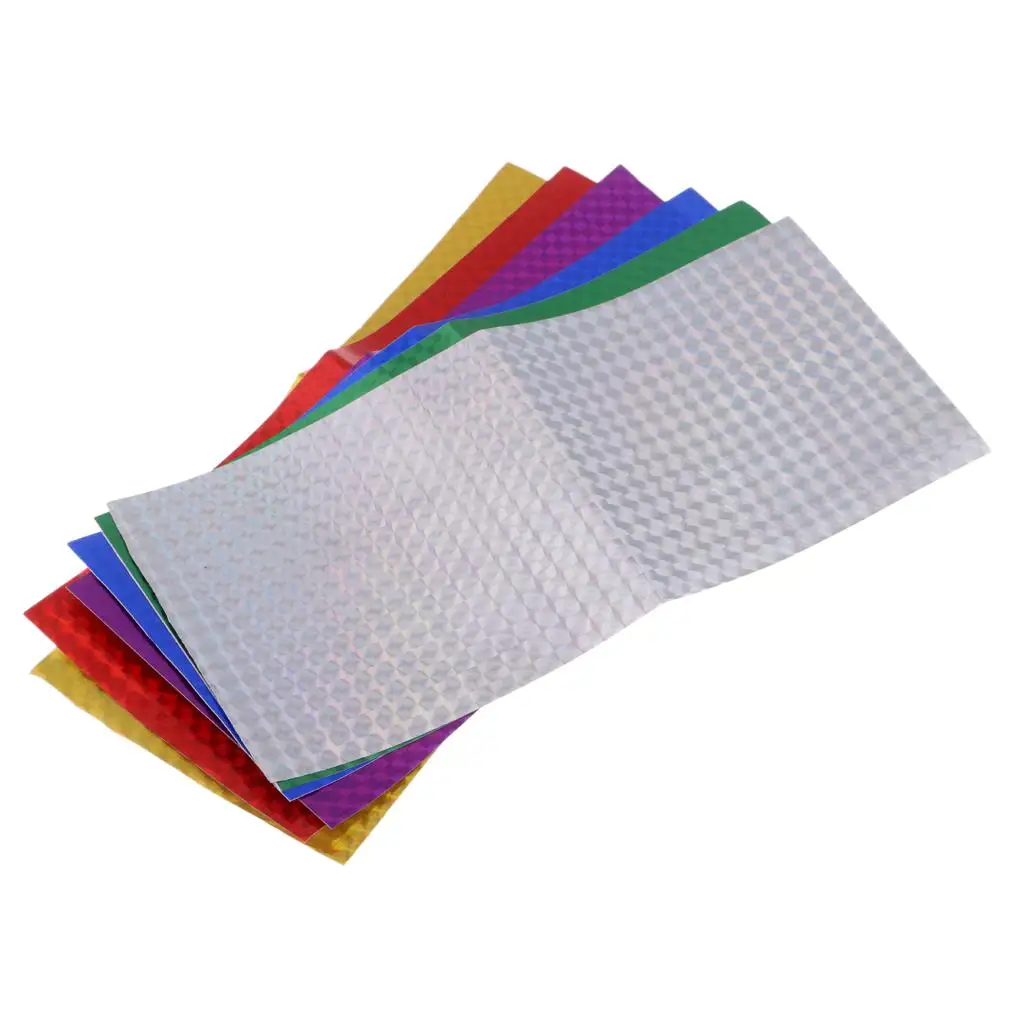 22.5x10cm 6pcs Holographic Adhesive Film Flash Fishing Lure Tape Fish Scale Skin Lure Metal Hard Bait Stickers