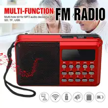 Портативный радио портативный цифровой FM usb TF MP3-плеер радио приемник DC 5 В 0.5A динамик usb зарядный кабель