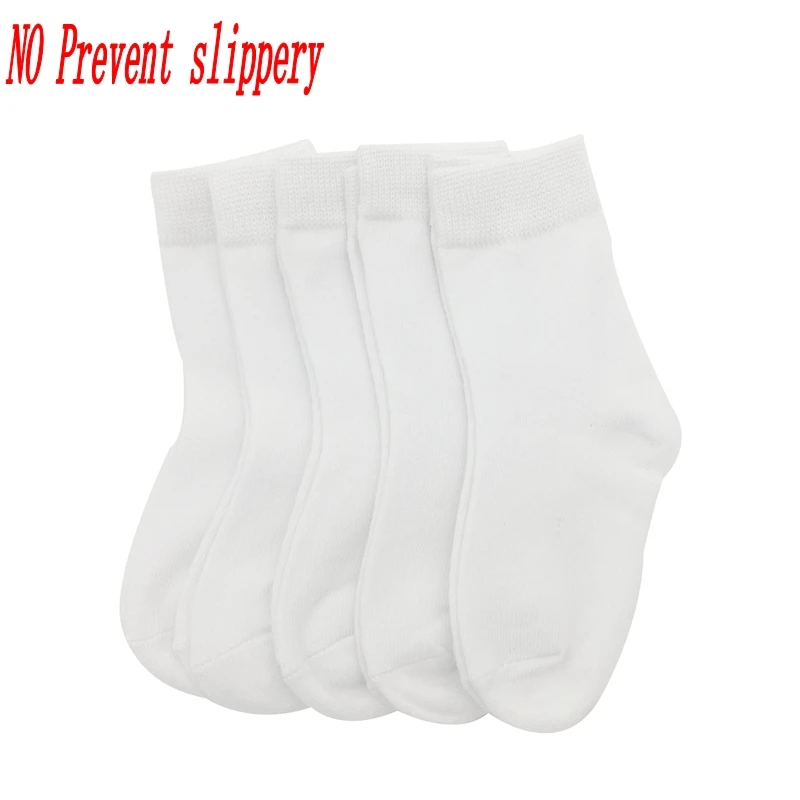 Kids Socks 5 pairs Spring&Autumn 100% Cotton Prevent Slippery for Girls Boys 1-9 Year