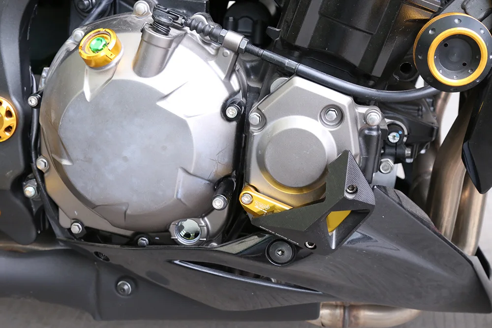 Motorbike Right Engine Guard Cover Crash Frame Protector Slider Falling Protection For KAWASAKI Z1000 2010 2011 2012 2013 2014 2015 2016 CNC Aluminum Motorcycle Accessories
