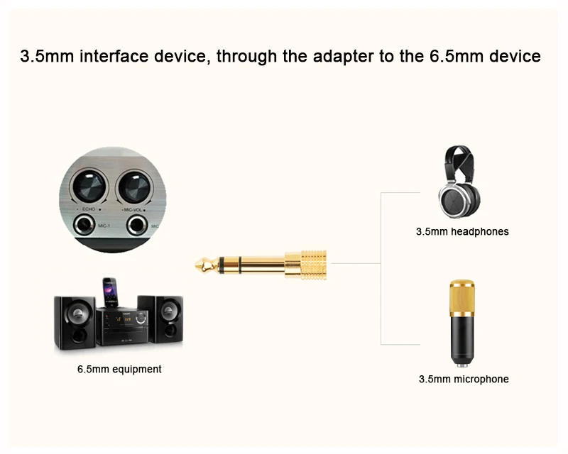6,5 мм до 3,5 мм 3,5 мм стерео адаптер для наушников микрофон наушники гитара аудио интерфейс адаптер конвертер