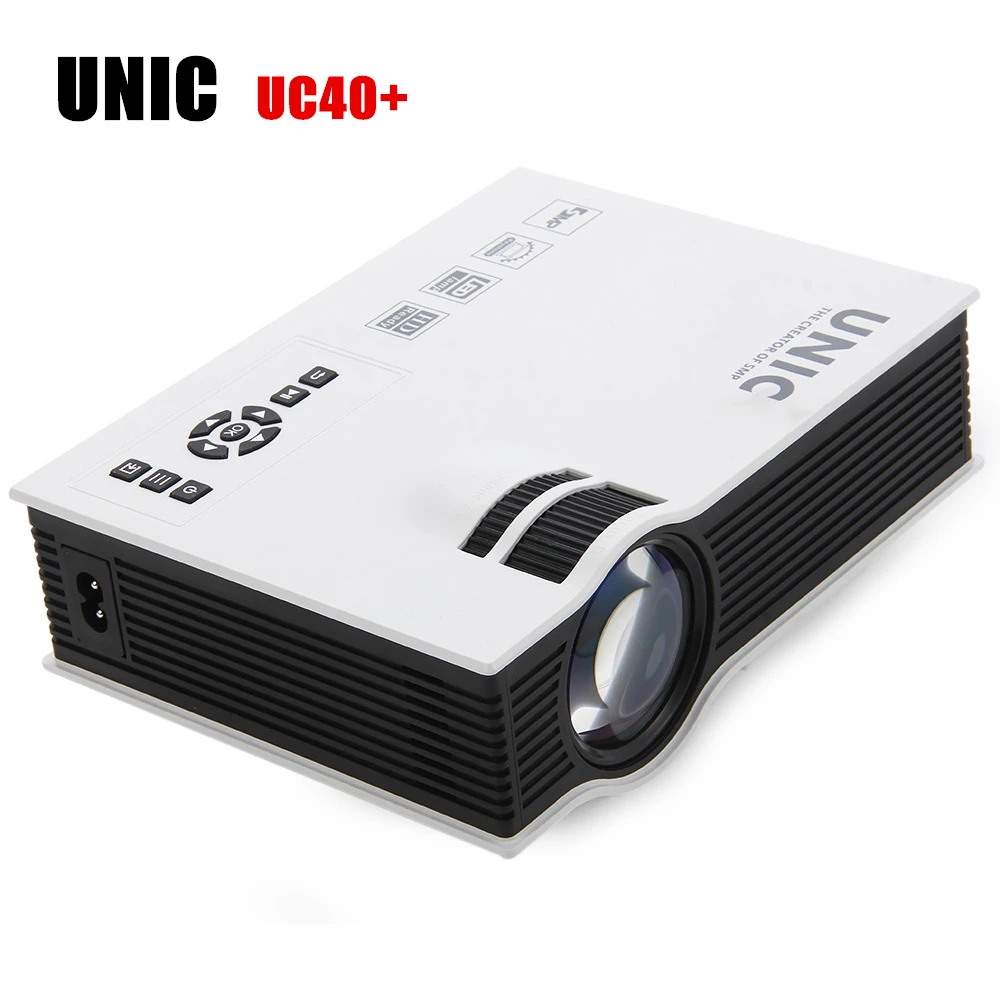 UNIC UC40+ Mini LCD Projector 800 x 480 Pixels 800 lumens Pico Home