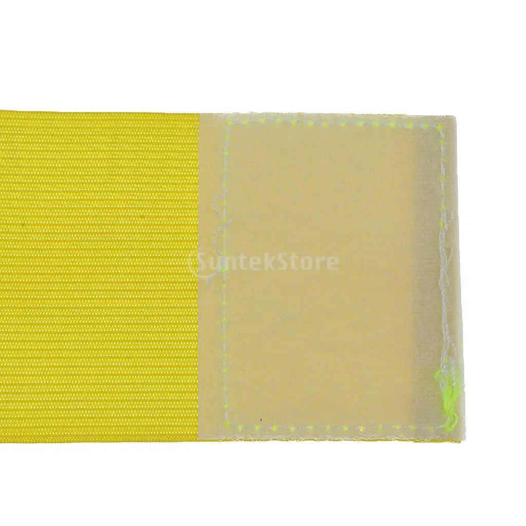 4 Pieces Adjustable Soccer Captain Armband Football Basketball Sport Elastic Player Leader Arm Bands Yellow	