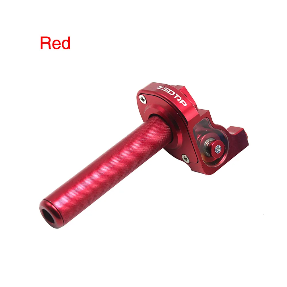 ZSDTRP Универсальный 22 мм 7/" CNC алюминиевый акселератор дроссельной заслонки поворотные ручки Рули Поворотная газовая Ручка Дроссельной заслонки для KTM - Color: Red