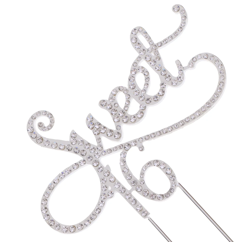 Sweet 16 Birthday Cupcake Toppers,Girl's Birthday Party Decorations Favors Cake Decorations Picks