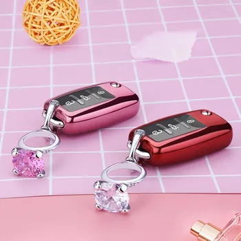 

Creative Diamond ring Car key cover For VW Golf Bora Jetta POLO GOLF Passat Touran Ibiza Leon Octavia TPU Soft case shell