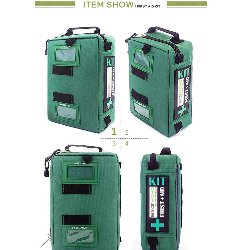 Empty First Aid Kit Bag Durable and Compact Medical Emergency Bag Survival Kit For Home Car School Workplace Hiking Camping