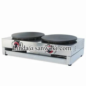 

40cm Commercial Gas Crepe Maker Double Burner Pancake Machine;Pancake Making Machine Double-burner gas Crepe Making Furnace