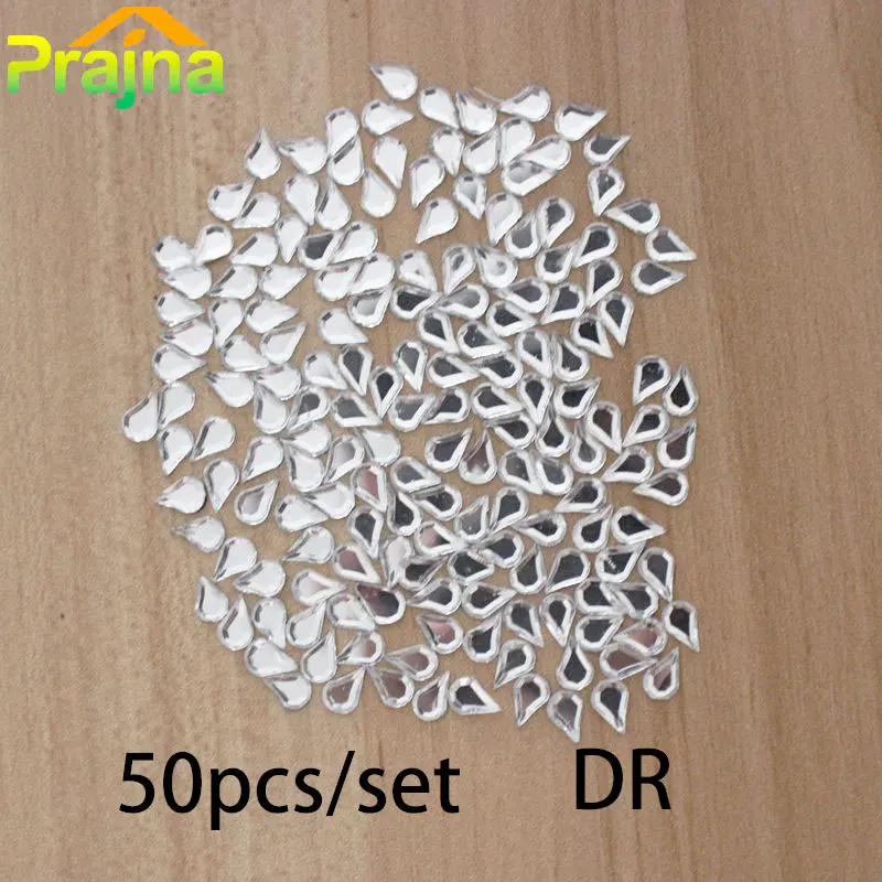 

50pcs 5x8mm DR Rhinestone Applique Sticker DIY Hot Fix Rhinestone Beads Decorations Wedding Shoes Dress Flat Back Crystal Trim