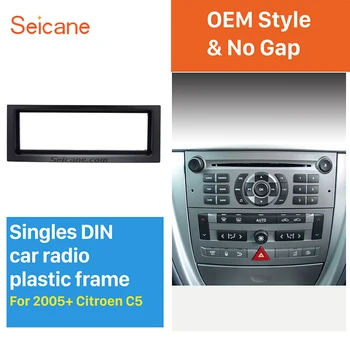 

Seicane Classic 1Din Car Radio Fascia for 2006 Citroen Picasso Trim Dash CD Frame Surround Panel DVD Player