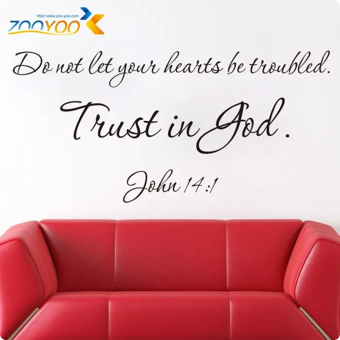 

2015 New Designs Quote Wall Decals Trust Is God Removable Vinyl Wall Stickers Home Decor ZYVA-8198