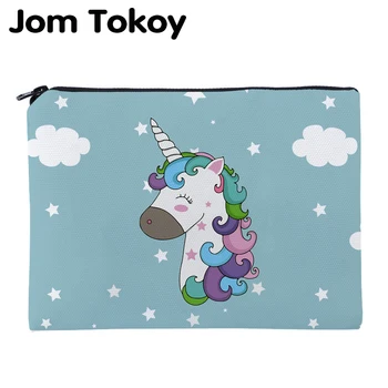 

Jom Tokoy Printing Unicorn Necessaries for Travelling Organizer Makeup Women Letter Cosmetic Bags with Zipper