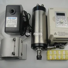 Фрезерный станок с ЧПУ шпиндель ER16 1.5KW Водяное охлаждение шпинделя+ водяной насос+ Опора шпинделя+ 10* ER16+ 1.5kw инвертор