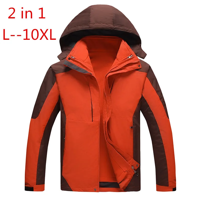 Новая мужская и женская куртка 10XL 8XL 6XL простроченная утепленная с капюшоном