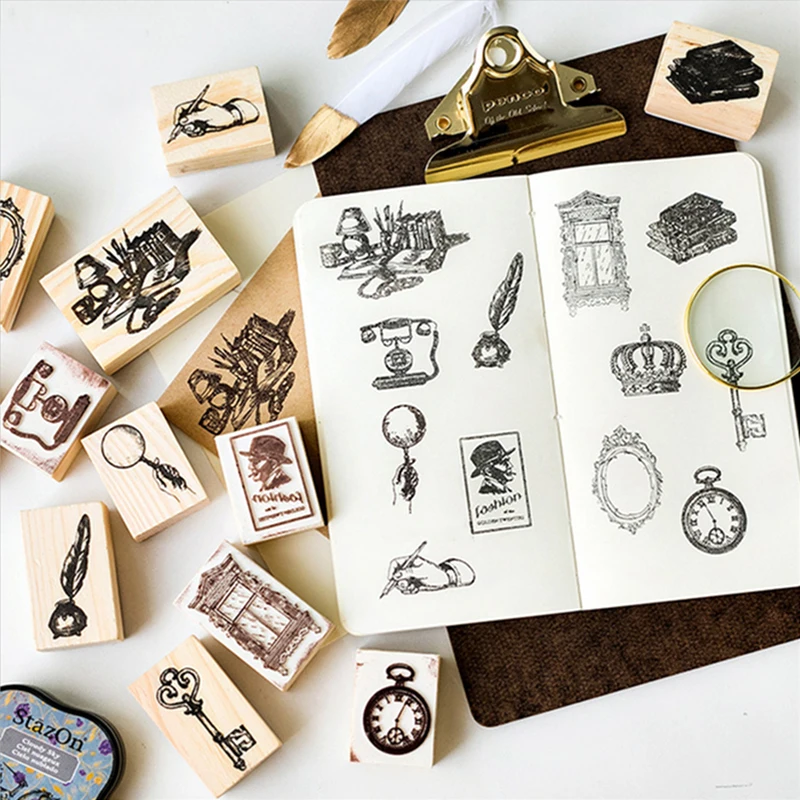 

Vintage tool series wood stamp DIY craft wooden rubber stamps for scrapbooking stationery scrapbooking standard stamp