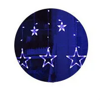 JSEX светодиодный светильник, гирлянда, освещение, 2,5 м, звездное праздничное освещение, сказочные огни, водонепроницаемая Рождественская гирлянда, украшение - Испускаемый цвет: Синий