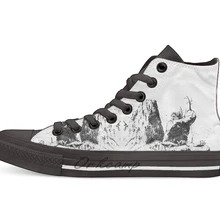 Leroy's House Повседневная Высокая холщовая обувь кеды для Прямая