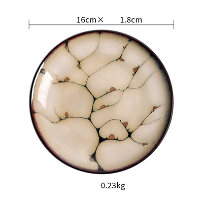 Японская посуда, керамические обеденные тарелки, креативный ручной рисунок, домашний обеденный поднос, торт, орех, закуски, фруктовые блюда для бифштекса, декоративное блюдо - Цвет: B
