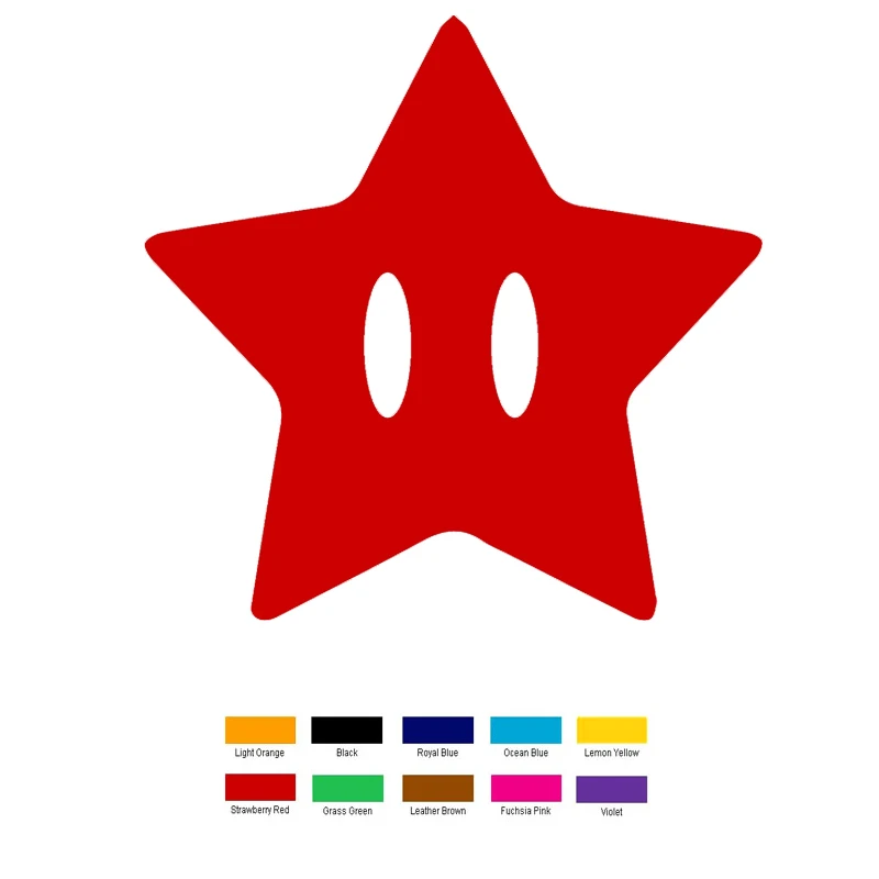 HotMeiNi 15 см x Mario Cart Star Автомобильная наклейка для грузовика окна бампера авто SUV