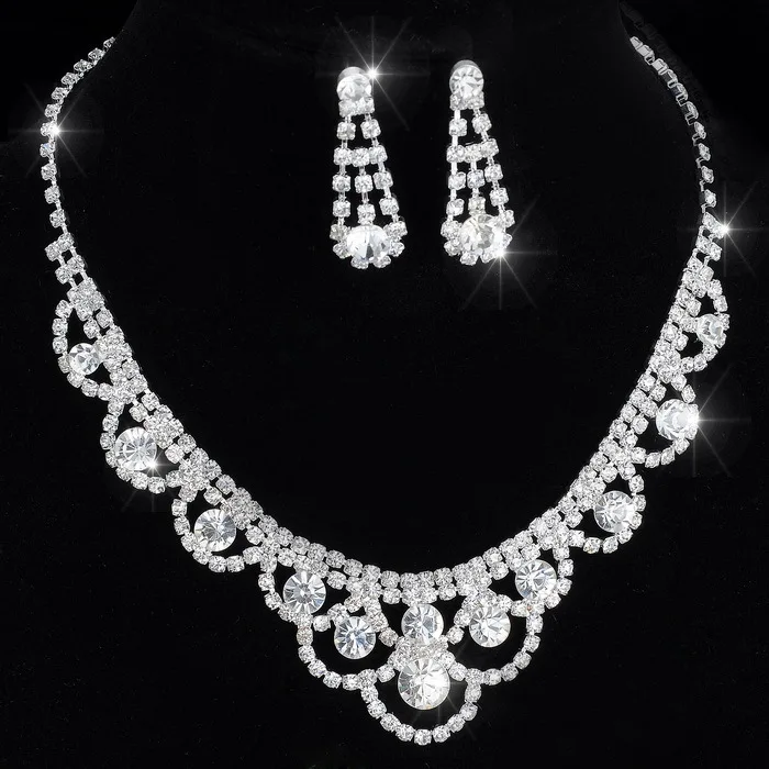 

Fashion jewelry earrings/necklace african jewelry set with crystal for women fashion bridal jewelry sets