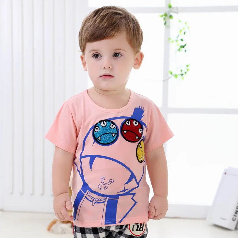 От 0 до 3 лет, хлопковые футболки для маленьких мальчиков летняя стильная детская одежда с короткими рукавами и рисунком футболки, мягкие футболки для маленьких мальчиков