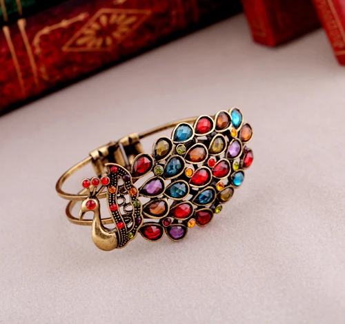 Clearance Sale Bangle Vintage Gold Color Free Size Acrylic Beads Bracelet Crystal Indian Collection Summer New For Women Fashion