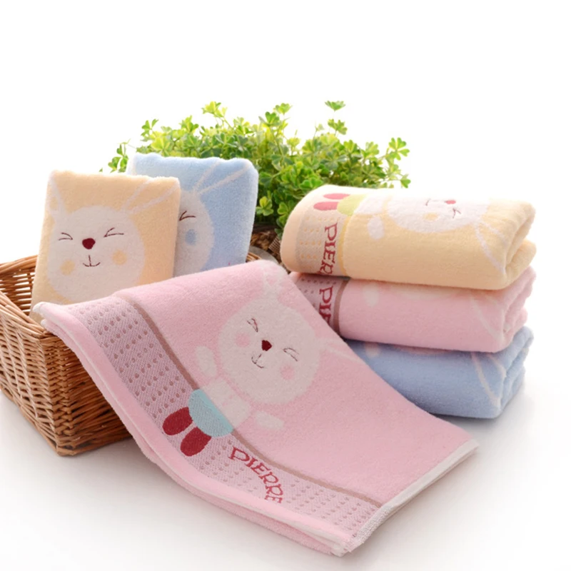 25*50cm Cute Rabbit Towel Face Microfiber Absorbent Drying Bath Beach
