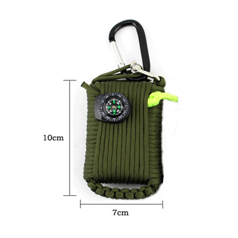 29 En 1 supervivencia al aire libre de equipos SOS Kit de Paracord caja de primeros auxilios suministros Campo de auto-ayuda caja para acampar de Viaje Kit