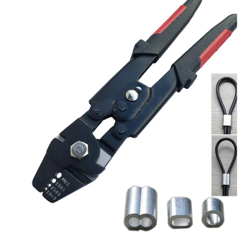 

Fishing pliers Aluminum buckle cable clamp crimping pliers Wire rope M2.0M1.5 With a cut off function